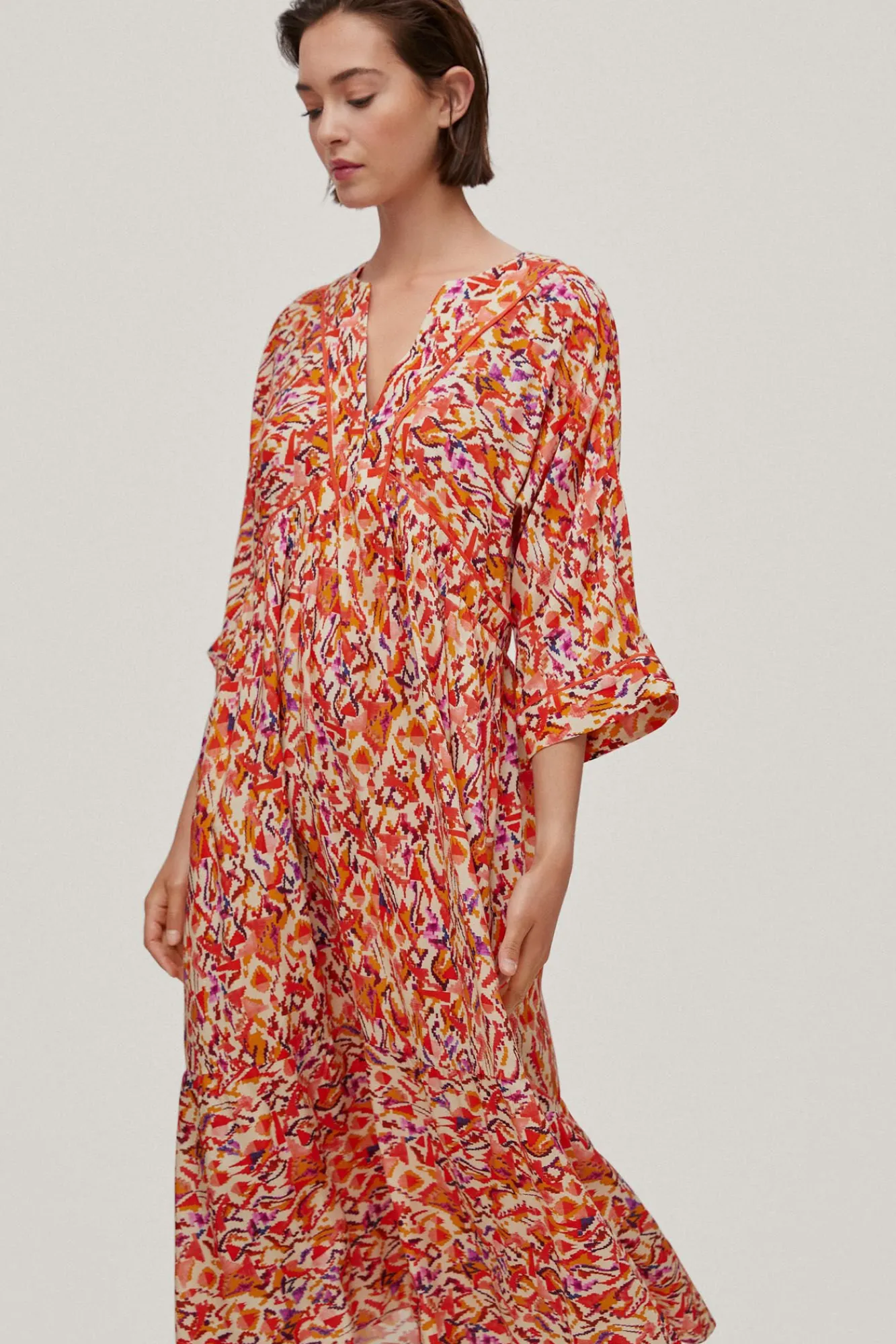 Vestido Tunica Estampado Gometrico.^Pedro del Hierro Sale