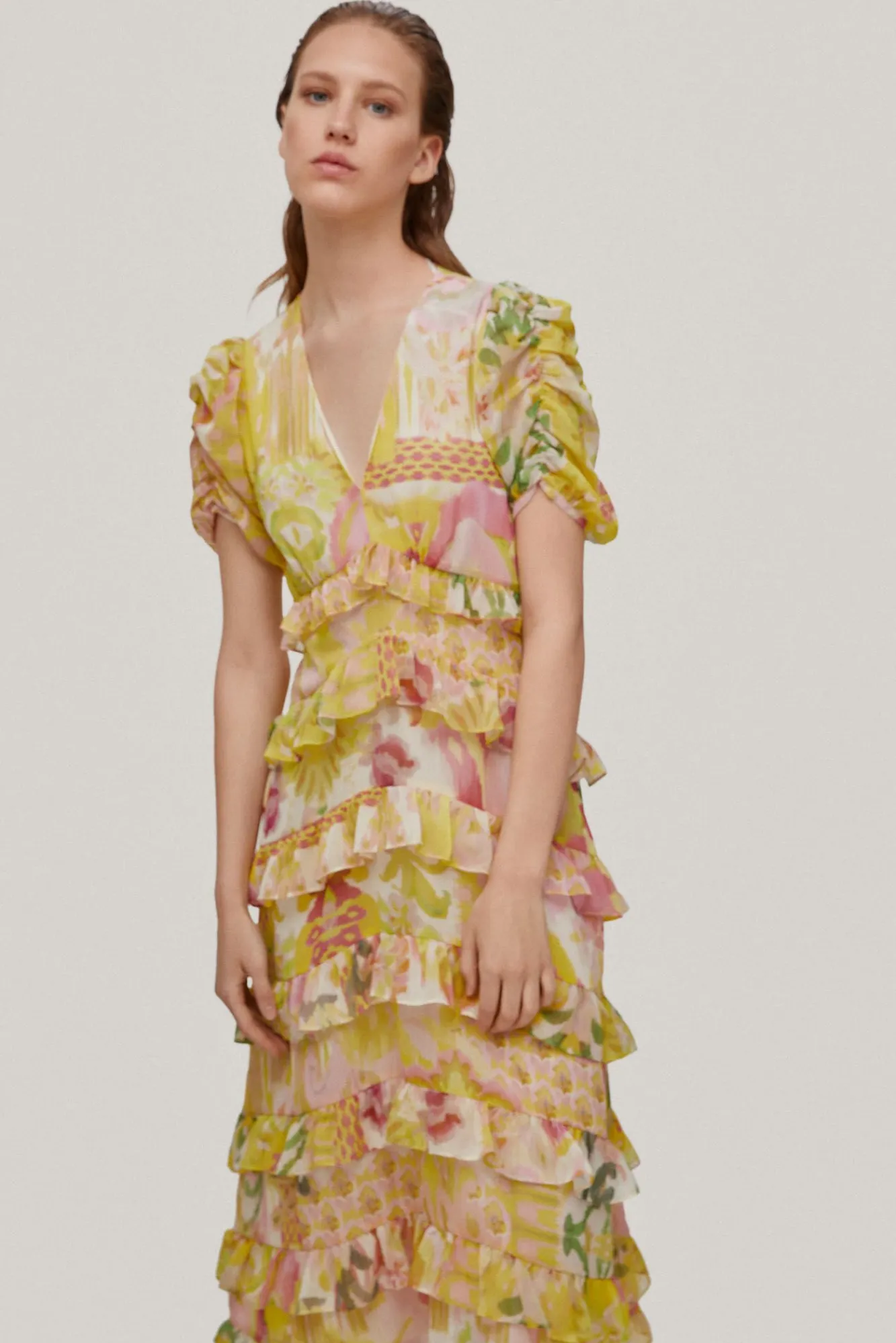 Vestido Vaporoso Volantes^Pedro del Hierro Clearance