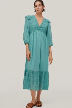 Vestido Viscosa Y Algodon Bordado^Pedro del Hierro Cheap