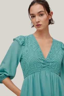 Vestido Viscosa Y Algodon Bordado^Pedro del Hierro Cheap