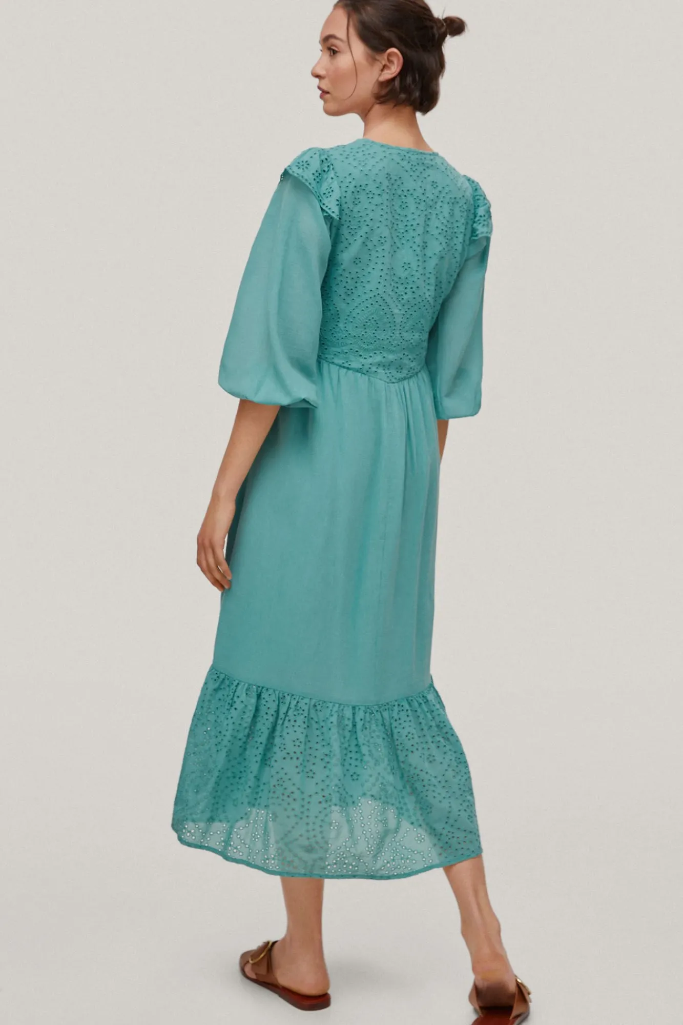 Vestido Viscosa Y Algodon Bordado^Pedro del Hierro Cheap