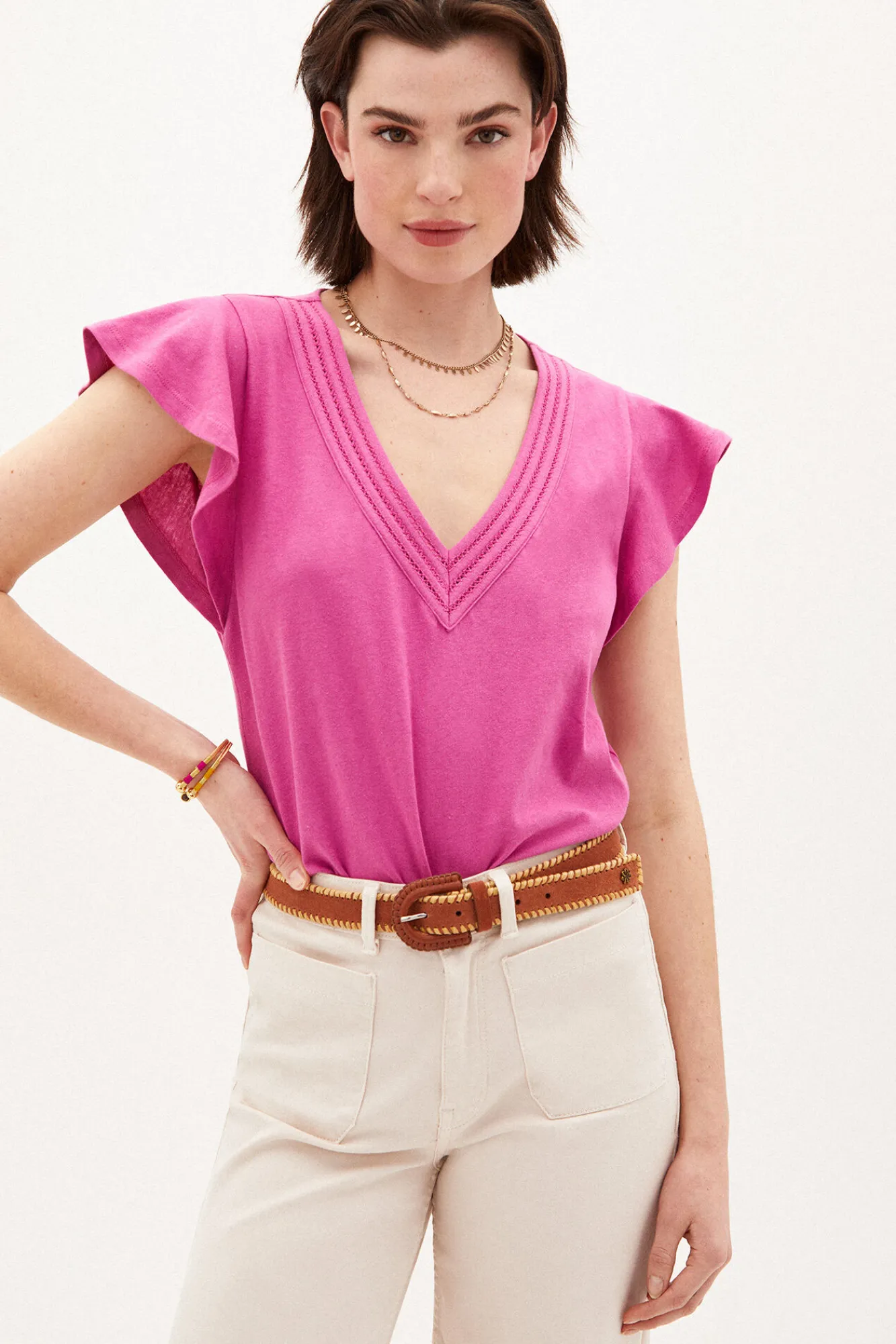 Vicky Camiseta De Algodon Lino^Hoss Intropia Fashion