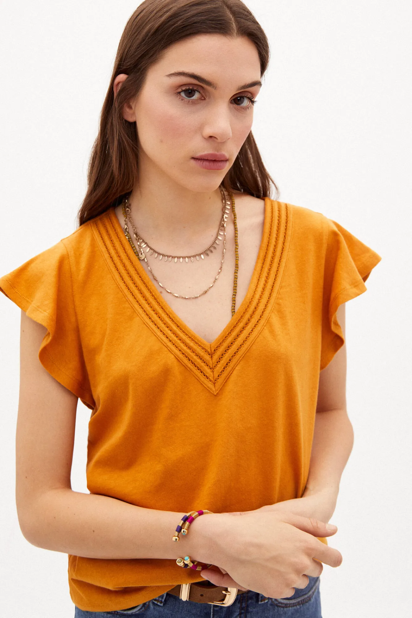 Vicky Camiseta De Algodon Lino^Hoss Intropia Shop
